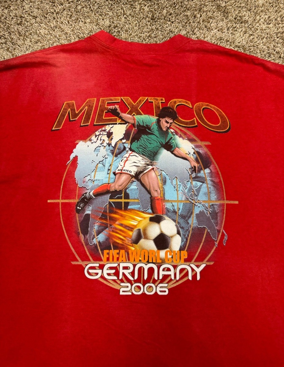 Y2K Mexico Soccer T-Shirt Men Sz XXL FIFA World Cup Germany 2006