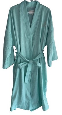 Wynn Las Vegas Grand Spa Steamboat Springs Adult Robe OSFM Blue Terry Lined