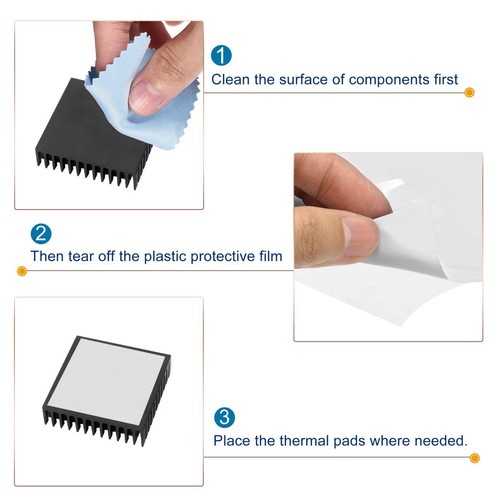 Morbido Silicone Termoconduttivo Cuscinetti 100mmx100mmx2mm Grigio 2pz - Afbeelding 5 van 5