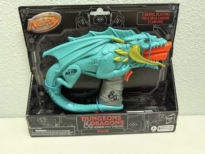 Nerf Dungeons & Dragons Rakor Nerf Blaster and 4 Nerf Elite 2.0 Darts NEW