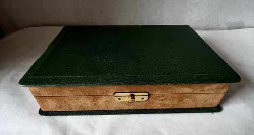 Rare Asprey London Leather Bridge Case Set Looks Like A Book - Picture 7 of 17