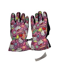 Hello Kitty By Sanrio Girls Snow Gloves Size Small/Medium Pink Black