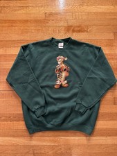 Vintage Disney Store Tigger Graphic Sweatshirt Green Mens XL 90s Winnie The Pooh