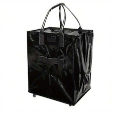 Large Capacity Foldable Shopping Tote Bag Wheels Portable Camping