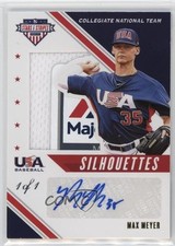 2020 Panini USA Baseball Stars & Stripes 1/1 Max Meyer #USJ-MM Patch Auto 1fl4