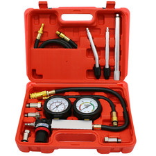 Automotive Cylinder Leak Down Tester Kit Gasoline Engine Compression Dual Gauge