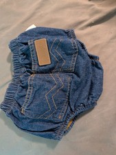 NWT Wrangler Denim Baby Diaper Cover Shorts Bloomers Infant Size 18 Months CUTE