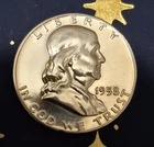 1958-P 90% Silver Franklin Half Dollar Proof  GORGEOUS COIN MS+ UNC Mirror like