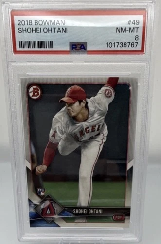 2018 Bowman Shohei Ohtani #49 (RC) PSA 8