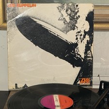 LED ZEPPELIN I A1/B1 2nd PRESS Red/Plum 1969 Silver Strip G/VG