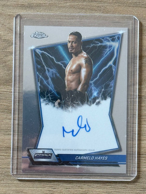 Topps Chrome WWE 2025 Carmelo Hayes Blue Brand Autographs Auto #BBA-CAR