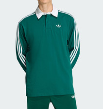 adidas Originals 3S Rugby Polo Men's Casual Lifestyle Sports Top AsiaFit KE3572