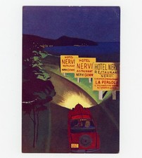 Genova Hotel Nervi Ristorante Albergo Pergola Cartolina Illustrata Pubblicità