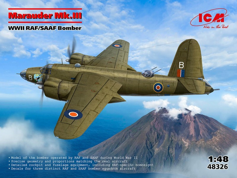 ICM Martin Mk.III Marauder RAF & SAAF 1:48 Model Kit #48326 LIMITED STOCKS-NEW!!