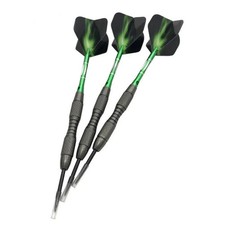 3 Stück Profi Competition Tungsten Hard Darts Steel Barrel Green Tip Shafts-