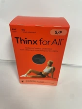 Thinx For All Period Underwear Brief Slip All-Day Absorbency Size S/P- Black