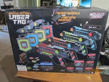 Squad Hero Battle Action Laser Tag 2.0 w/ Rechargeable Station Set of 4 Tested