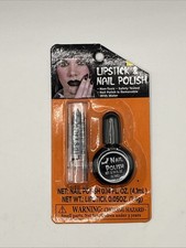 Black Lipstick and Nail Polish for Halloween Costume