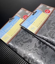 Home Collection Pillow Zipper Slip Covers 18" x 18" Silky Gray New 2pk