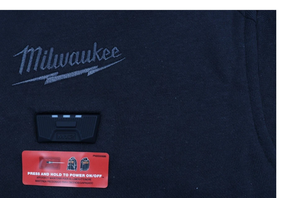 Milwaukee M12 12-Volt Black Medium Heated Hoodie(Jacket and Battery Holder Only) - Image 2 of 4