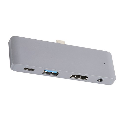 USB C Hub 4 In 1 USB C To USB USB3.0 HDTV AUX 3.5mm USB C Splitter For OS X NEW - Afbeelding 11 van 12