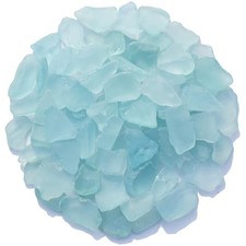 QYGL Sea Glass Block - 2.1LB Frosted Vase Filler and Aquarium Turquoise