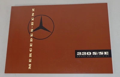 Prospekt / Broschüre Mercedes-Benz 220 S / SE Coupe + Cabrio W180 Ponton Reprint - Bild 1 von 3