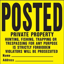 Hy-Ko™ Posted Private Property Sign 11" x 11" (20 pcs.)