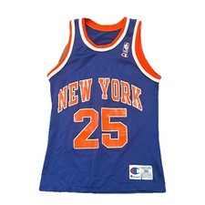 New York Knicks Jersey Doc Rivers Small 36 Men’s Vintage Champion Blue 