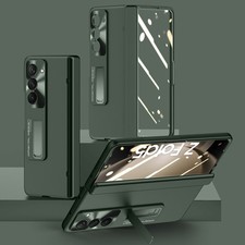 For Samsung Galaxy Z Fold 7 6 5 Shockproof Kickstand Matte Case W/ Screen Film
