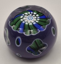 Craig Deacons Double Overlay Button Paperweight Signed and Dated