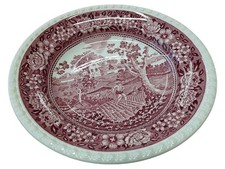 Villeroy & Boch Rusticana Dessertschüssel Rot Porzellan 23 cm Vintage Landschaft