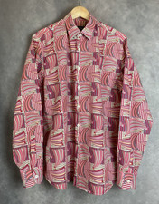 Salvatore Ferragamo Nautical Sailboat Mens XL 100 Cotton Italy Button Shirt