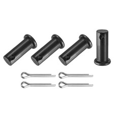 4-Pack M10x25mm Single Hole Clevis Pins, A3 Carbon Steel Flat Head Clevis Pins