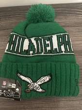 NWT Philadelphia Eagles New Era Throwback  Kelly Green Knit Winter Beanie