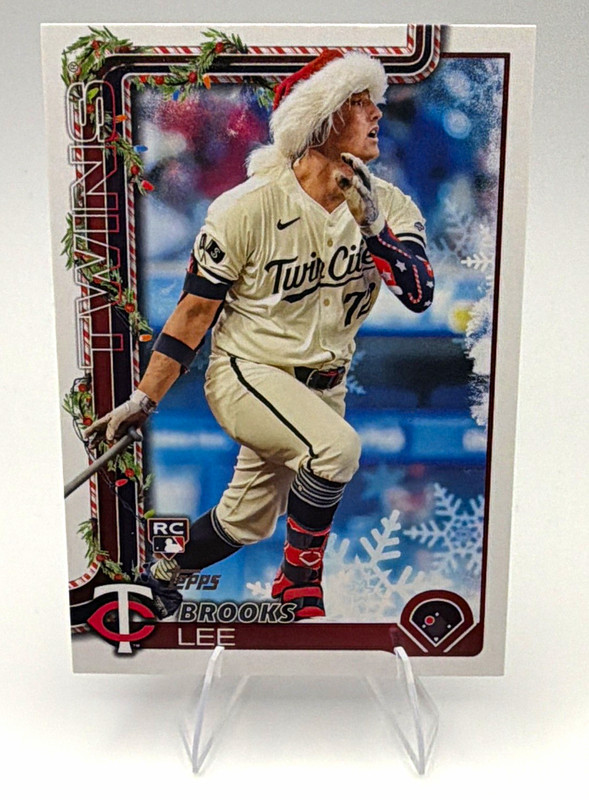 2025 Topps Holiday BROOKS LEE Holiday Variation RC SP Minnesota Twins #H13
