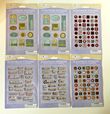 Miss Elizabeth's Scrapbook Stickers - Variety Lot of 6 Packages