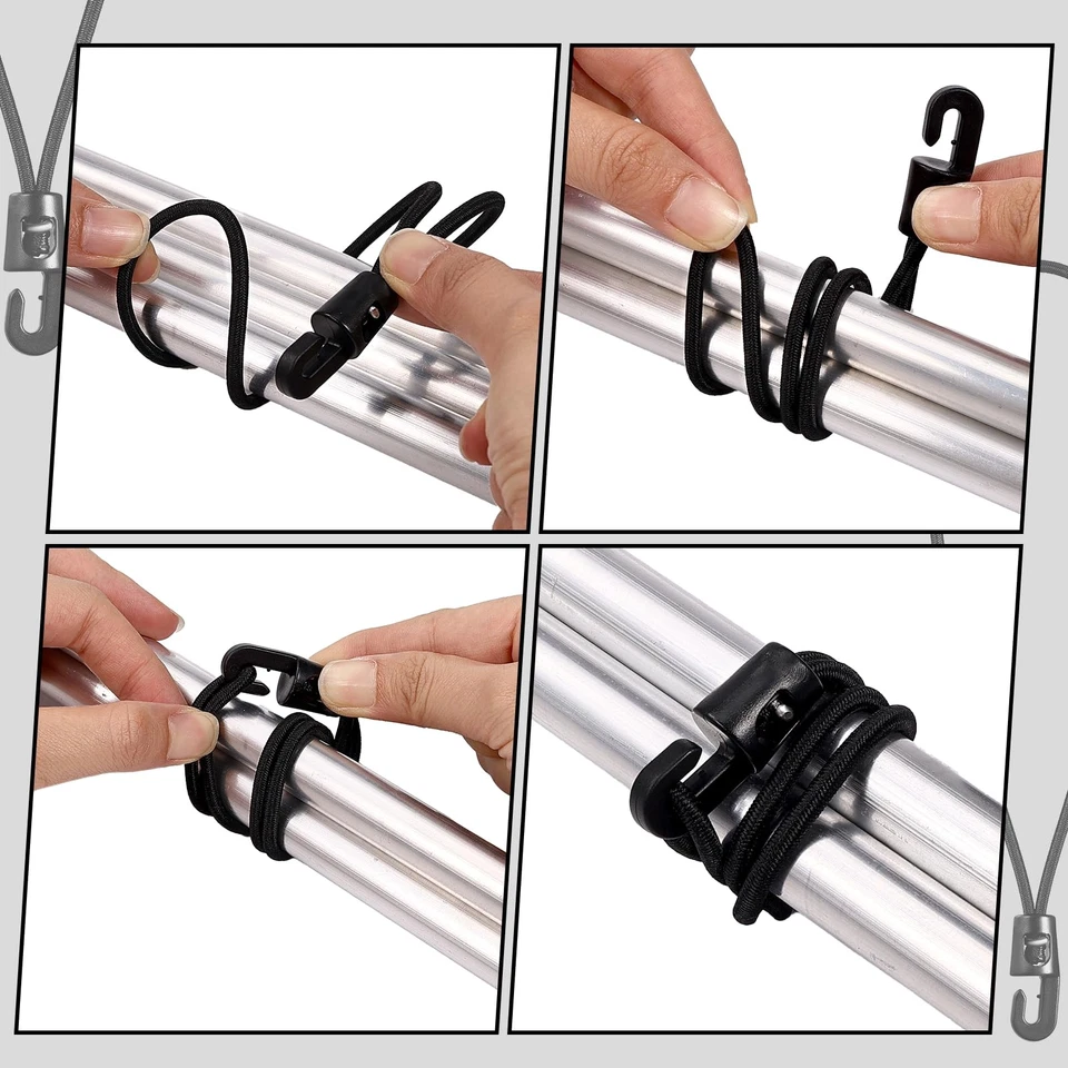 Spanngummi mit Haken 25 cm, 50 Stück Expander mit Haken, Multifunktional Plan... - Bild 3 von 4