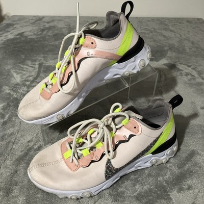 Nike React Element 55 Premium Light Soft Pink Volt W - Size 8