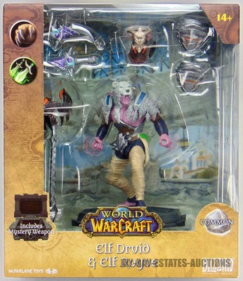 McFarlane World of Warcraft 6'' Elf Druide & Elf Rogue Figur Common Neu/OVP