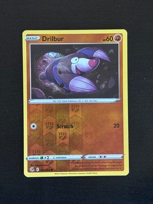 Drilbur 147/264 Common Fusion Strike Pokemon Reverse Holo Lightly Played
