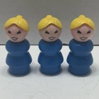 Vintage Fisher Price little people lot of 3 plastic Mom Moms Women