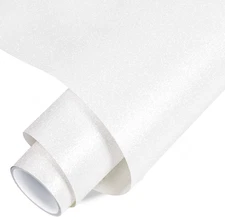 Shimmer Adhesive Vinyl 12"X60" White Glitter Craft Permanent Vinyl for Craft Cut