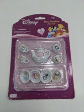 DISNEY PRINCESS 10-PC MINI PORCELAIN TEA SET BELLE,SNOW WHITE,CINDERELLA Vintage