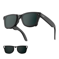 HIBLOKS Polarized Clip-ons for Ray-Ban Meta Wayfarer RW4008 RW4012 Large 5...