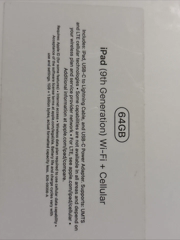 Apple iPad 9th Gen 64GB Space Gray - WiFi Cellular UNLOCKED - Image 2 of 4