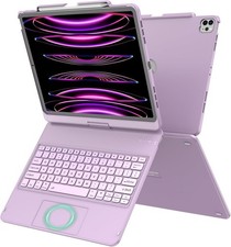 Purple Rotatable/Swivel Keyboard Case iPad AIR 13" M4 2026 M3 2025-M2 Pro 12.9