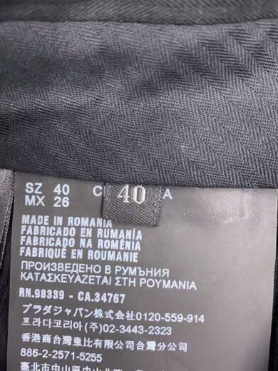 PRADA 17SS virgin wool pleated slacks/ straight pants/ size 40/ wool/ NVY/ P2925 thumbnail 5