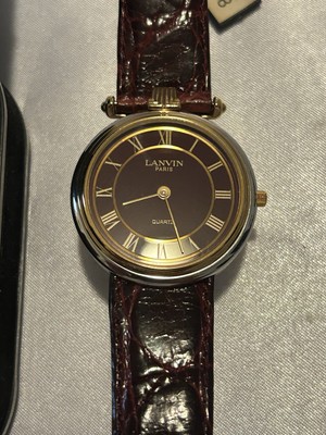 Lanvin Paris GP/SS Gold-plated Round Red Dial 26mm watch | eBay