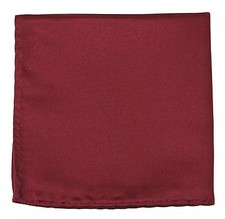 New Men's Polyester pocket square hankie only burgundy prom wedding formal party